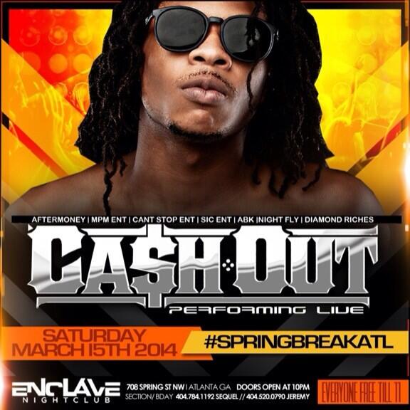 rashundra_brown's tweet image. A $500 cash prize #TWERK contest AND @TheRealCashOut performing? It's gonna be a good night! 3.15.14 #SpringBreakATL