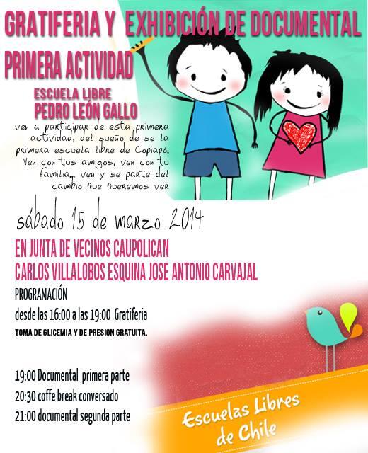 libresdelsurCL's tweet photo. Mañana sábado #copiapo invitamos a primera actividad de Escuela Libre Pedro Leon Gallo.16hrs junta vecinos Caupolicán http://t.co/Q1Fb78p21P