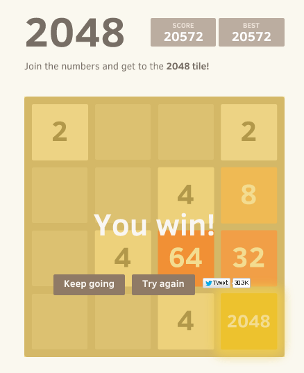sandeep_devi's tweet photo. Yayy!! Fianlly!! :D :D #2048game http://t.co/xVmQwtrvd5