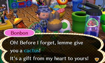 Redbomber64's tweet photo. A gift that really sticks you! Er... Sticks with you! #ACNL http://t.co/kdNzwp76Ac