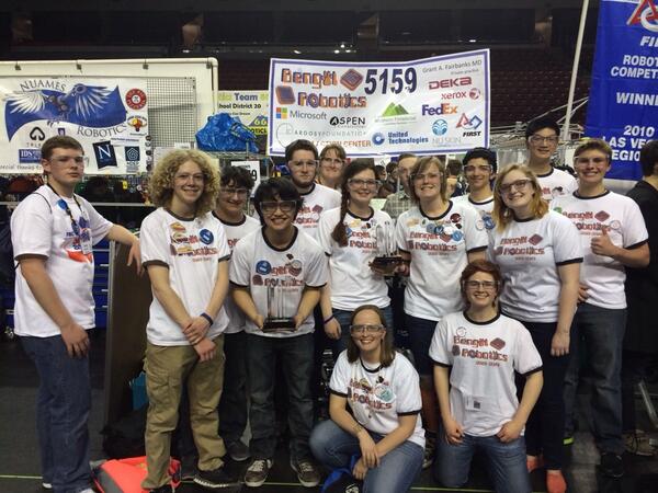 BengalRobotics's tweet photo. Congrats Bengal Robotics! We just won the Rookie Inspiration Award!!! #utfrc #frc #awesome #wewin http://t.co/jlktFWBc64