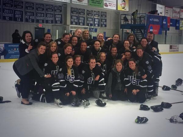 MoHardwick27's tweet photo. Never. Ever. Have I been more proud of anything in my life! @USTwomenhockey w/ the 5-0 W #loveutommies #frozenfour http://t.co/SNQVo4W2DC
