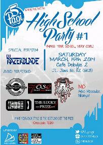 TONITE!! High School Party #1 at Delodjie Cafe 2, Jl.Jawa 112 GKB. Start 19.00 till end #HighSchoolParty #5pagi