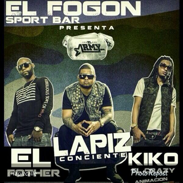 OnaPromotion's tweet photo. Sábado 15 @lapizcalle Live At "El Fogón Sport Bar" #LetrasTours2014 @androcleslazala @ALPHYFAAT @actorclass Let's Goo http://t.co/IdXqInxO8h