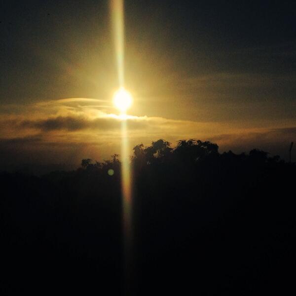 There's this big yellow thing in the sky and it's making me smile #firstsuninthreeweeks