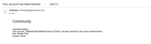BanActivision's tweet photo. Darn...banned again. http://t.co/ihbz4KYTTb