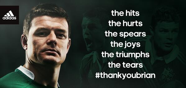 adidasUK's tweet image. Rugby will never be the same without you @BrianODriscoll #thankyouBrian youtu.be/pNG4HdnVrYQ