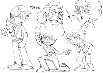 お絵かき:チャージマン研 研練 