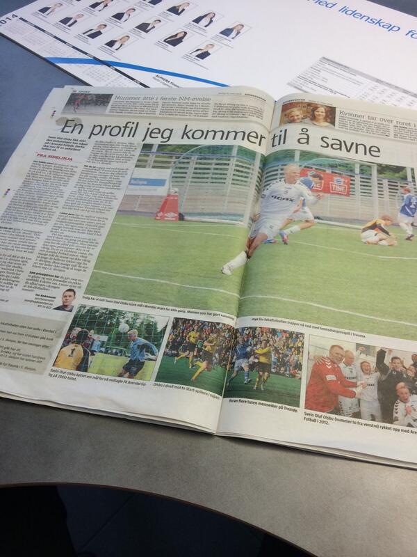 Espedal7's tweet photo. @SvennisAlfonsbu får fortjent heder i dagens Agderposten. http://t.co/ATMVRK6R5Z