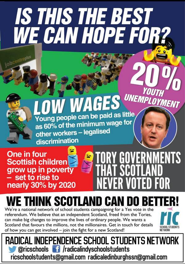LiamMcLaughlan's tweet photo. Keep a look out for the Edinburgh branch of @RICSchools at the anti tory demo distributing these! @Radical_Indy http://t.co/ZJCGgkBH1u
