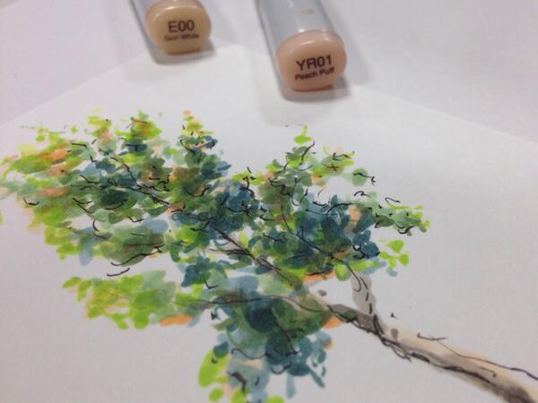 コピックで木を描く コピック Copic Togetter コピックで木を描く コピック Copic Togetter