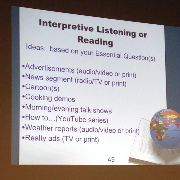 cadamsf1's tweet photo. Interpretive lists so that you hit new common core as well as info texts for AP #scolt2014 http://t.co/6vLSuHBZHO