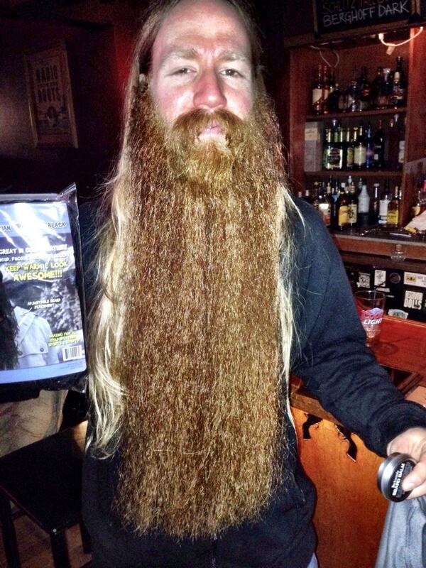 wrestlingandy's tweet photo. Dude won full beard, overall and left with some pretty cool merch! @TheModCabin @BeardHead #WIBeardOff http://t.co/dLPlr0oEI6
