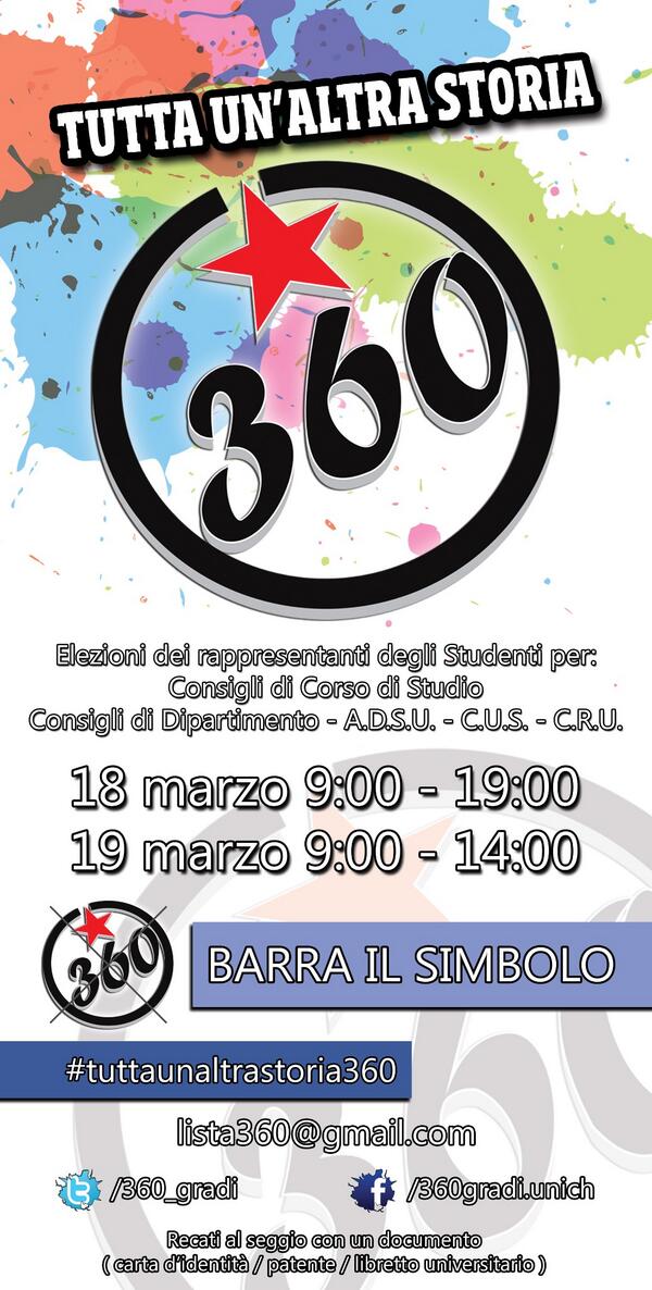 360_gradi's tweet photo. 18 e 19 marzo

#tuttaunaltrastoria360 http://t.co/91XYMEm9XO
