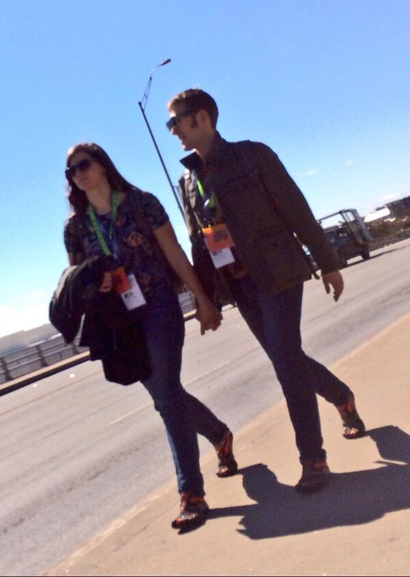 SXSW challenge: look identical to your girlfriend, but with sideburns. #downtothetoeshoes #SXSW #SXSW14 #DXDW