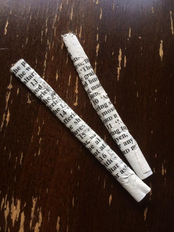 How To Roll A Joint With Bible Paper