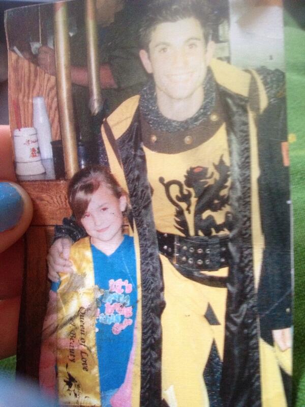 Finally found this picture. Medieval Times 2005 queen of love and beauty. With my knight. one GOOD looking knight lol