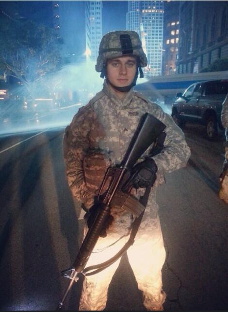 rickyserio87's tweet photo. I had a blast shooting on location last night protecting downtown LA!! #Army #acting #fun #follow #guns #getsome http://t.co/nx5jUOZzsA