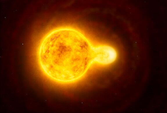 A yellow hypergiant star and its 'joined at the hip' companion star have been observed (video) oak.ctx.ly/r/t0ez