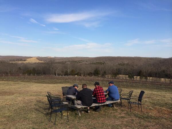 Schlafly's tweet image. Gorgeous day to visit our friends @CharlevilleBeer. Between the view and Box of Chocolates on draft, I'm in heaven.