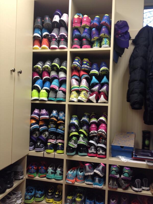 kirastokesfit's tweet photo. It's like art..about 1/2 my sneaker collection #LiveWithFire #getstoked #sneakerobsession #trainerissues http://t.co/rKBalNj3aK