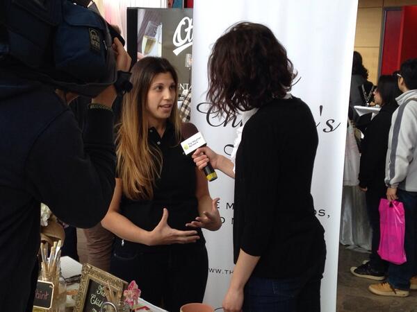 Check out Julie getting some love from The Weather Network today at the @UltimateBridalS in Mississauga.