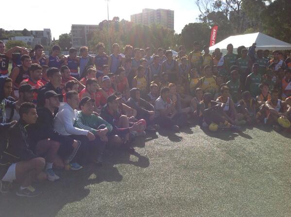 afldiversity's tweet image. Here is a group shot as the #UnityCup2014 kicks off at the JJ Holland park in Kensington