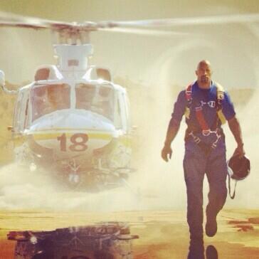 Hard work. Proud to play my next role.. LAFD Air Rescue. Biggest earthquake ever hits.. SAN ANDREAS. #FirstInLastOut