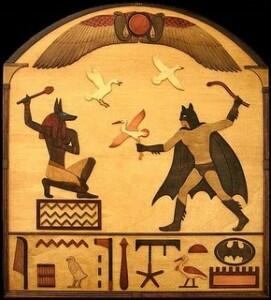 MuseoEgizio's tweet photo. @gamtorino @museocinema @fondsrr @FondToMusei Al #MuseoEgizio #Batman ha smascherato #Joker travestito da #Anubi! http://t.co/33VtSMrUXs