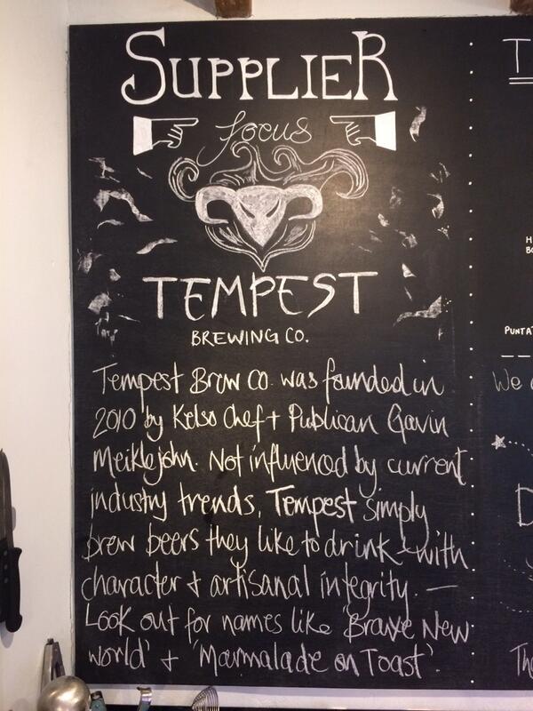 This months supplier focus is the brilliant <a href="/TempestBrewCo/">Tempest Brewing Co</a> Makers of seasonal, small batch, damn good artisan beers!