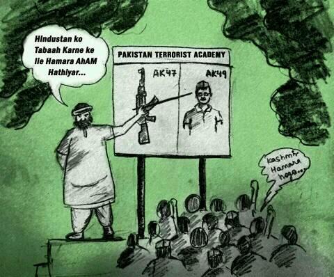 RT @SickularBai: Pakistan Terror Skool is teaching Pakis to attack India using AK49 and AK47

  #PoliticsOverTerror