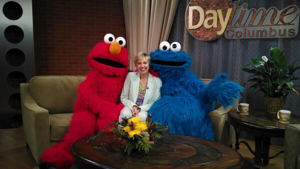 DaytimeColumbus's tweet photo. #SesameStreetLive this weekend in Columbus.  Watch the interview at 12:30 on NBC4. http://t.co/15uAtHiiwy