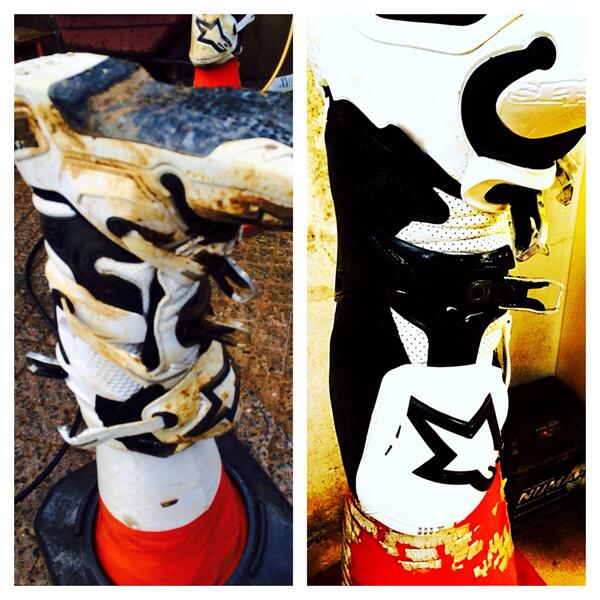 Before &amp; after using <a href="/fuchs_silkolene/">FUCHS Silkolene</a> wash off. Talk about a high quality product! Silkolene keeping me shining!! #1