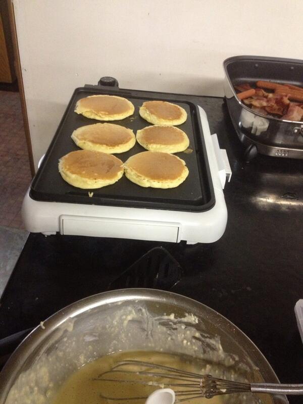 2nd annual VanDoorn Racing Development pancake breakfast.  Today's sponsor is Pepto Bismal.