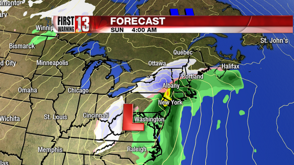 PaulCaiano's tweet image. Flooding, ice jams &amp;amp; heavy wet snow could all be issues in the area by early Sunday morning. #wetsnow #anotherstorm