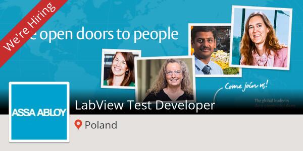 ASSAABLOYAMERIC's tweet photo. We're hiring a LabView Test Developer (Poland) http://t.co/Qsa9jOOxym #job http://t.co/UJgRKt61PG