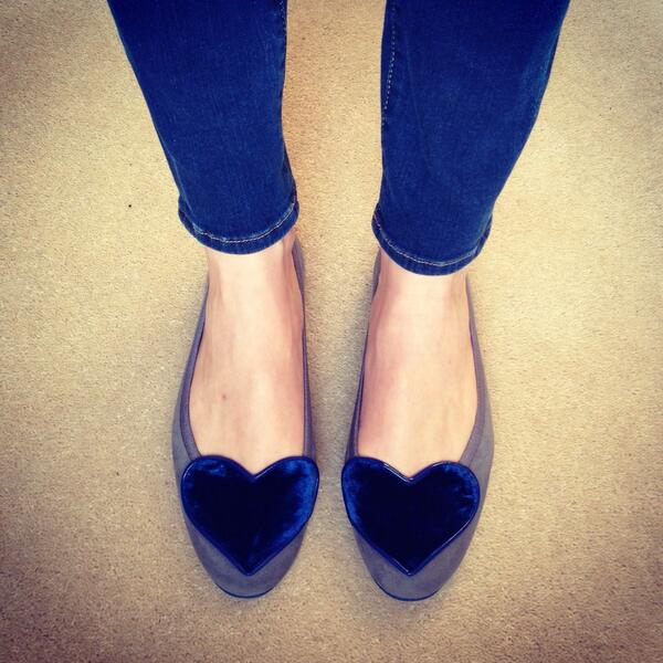 Wearing my #shoes by @Beulahlondon for @frenchsole in support of @UN #BlueHeartCampaign against human trafficking