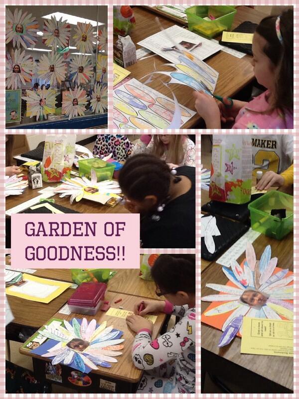 edison_4th's tweet photo. Mrs. Borkowski's 4th grade Garden of Goodness!!! http://t.co/9fUmIIjtgQ