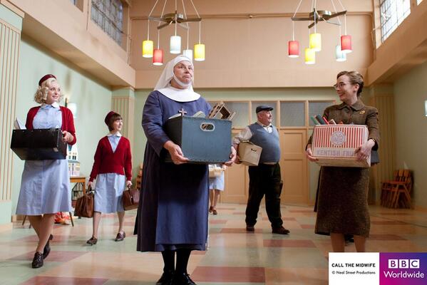 PBS's tweet photo. Sneak a peek @ images from the season premiere of #midwifepbs, coming Sun @ 8/7c (Pix: Neal Street Productions/BBC) http://t.co/1ztQYuzt12