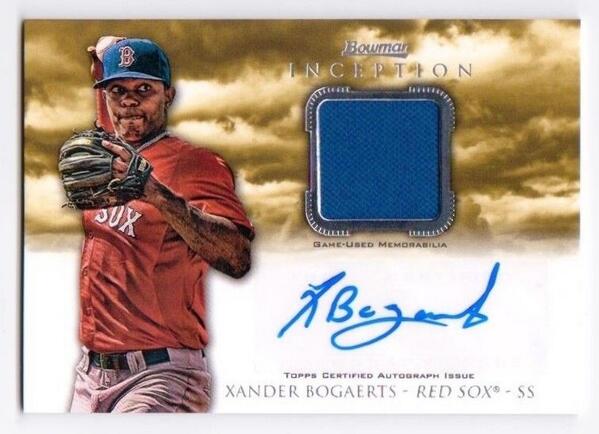 ThePitCards's tweet image. Xander Bogaerts 2013 Inception #AutoRelic #RookieCard: WeBUY@$22, SELL@$29. #collect #RedSox&amp;gt;&amp;gt; bit.ly/XBOG-IAJ