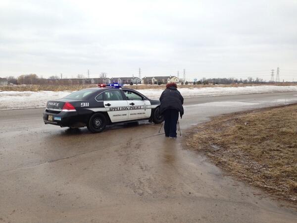 <a href="/AppletonPD_WI/">Appleton Police</a> Shooting some video with <a href="/LawrenceUni/">Lawrence University</a> student for a documentary a class is completing.