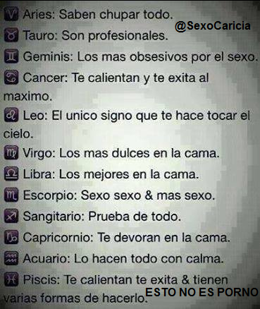 Horoscopo y sexo