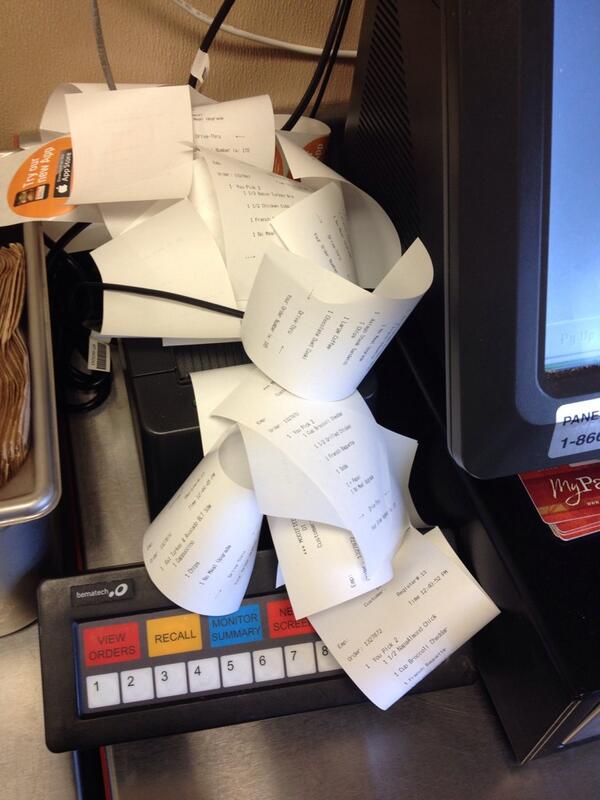 RealPaneraProbs's tweet image. When there's a rush in drive through and there's no time for tickets.