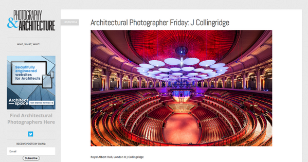 parchitecture's tweet image. Award-winning architectural photographer @J_Collingridge @RoyalAlbertHall story, + insights photographyandarchitecture.com