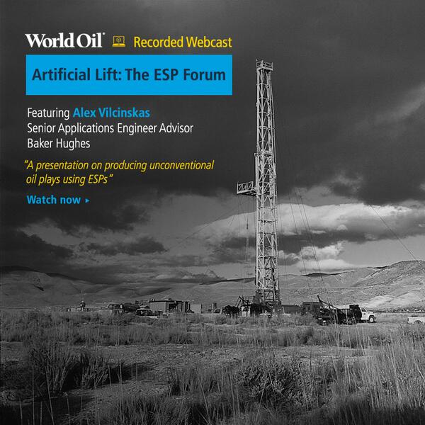 Did you miss #WorldOil's webcast "Artificial Lift: The ESP Forum?" Watch the recording: bit.ly/1piMeUL