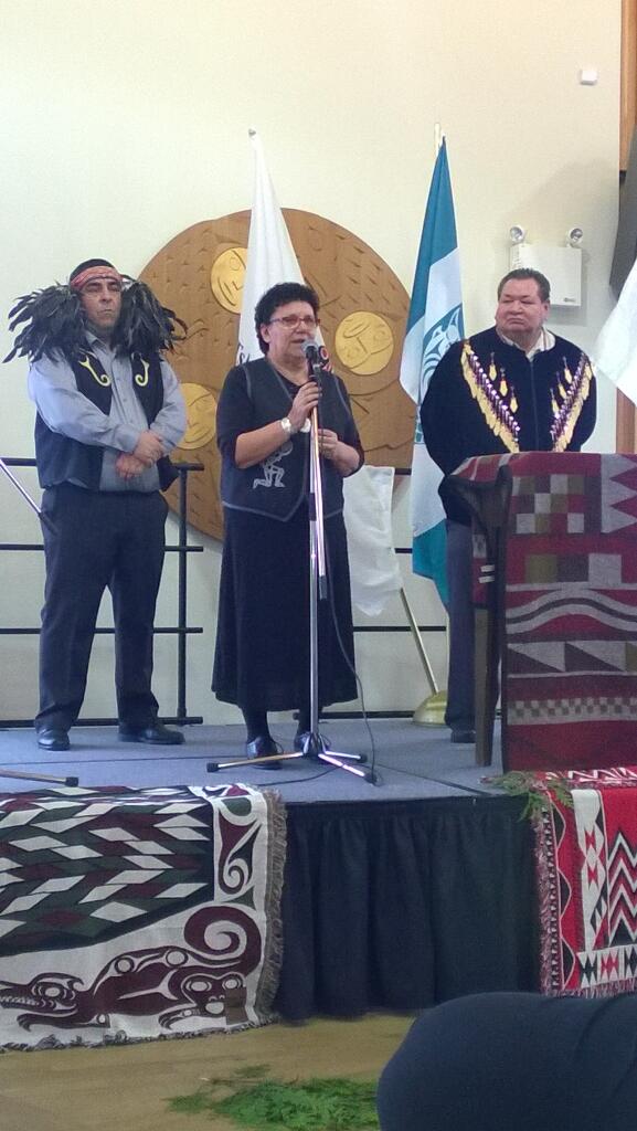 WadeGrant's tweet photo. #Musqueam #Squamish #Tsleilwaututh Chiefs speak after signing historic partnership protocol btw the 3 #firstnations http://t.co/ZDj7viQYnR