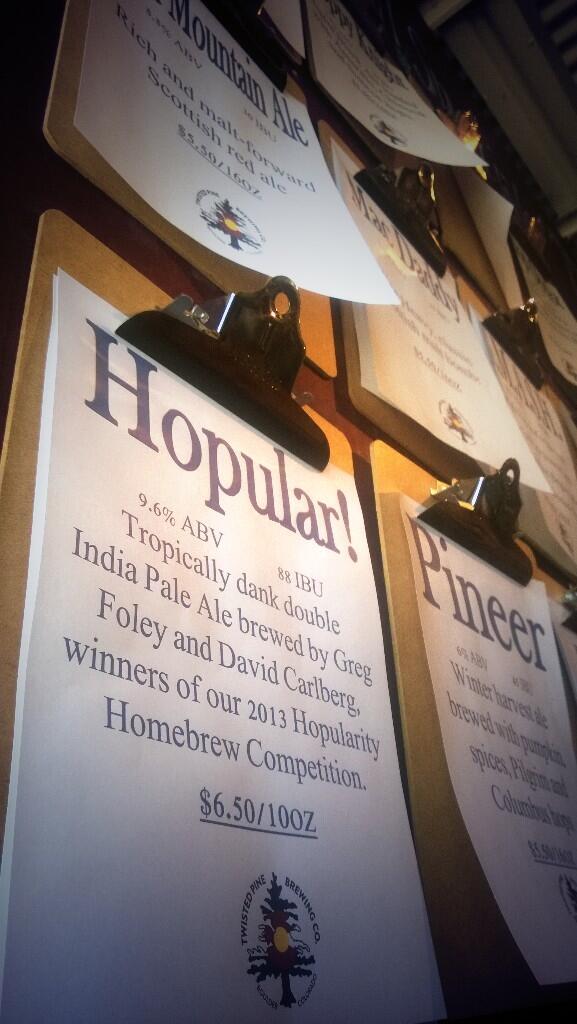 TwistedPine's tweet photo. Today's beer week tapping is our #Hopularity contest winner, a big dank double IPA. #Boulder #craftbeer #COCBW http://t.co/fSSlKZIcJs