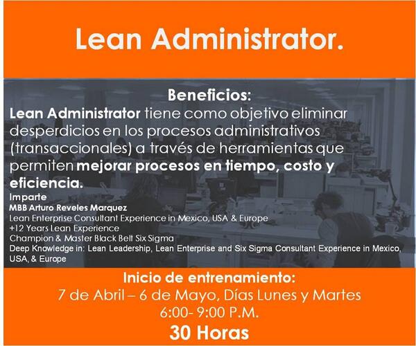 CGP_MX's tweet photo. Lean Administrator, llámanos 4-31-11-00 #inscríbete #Saltillo mvargas@consultoriaglobal.com.mx http://t.co/ThYlWuVmKs
