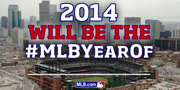 MLB's tweet photo. 2014 will be the #MLBYearOf _________. 

REPLY with your answer; we'll RT the best and give away a few @MLBTV subs. http://t.co/b5C0dzwIWp