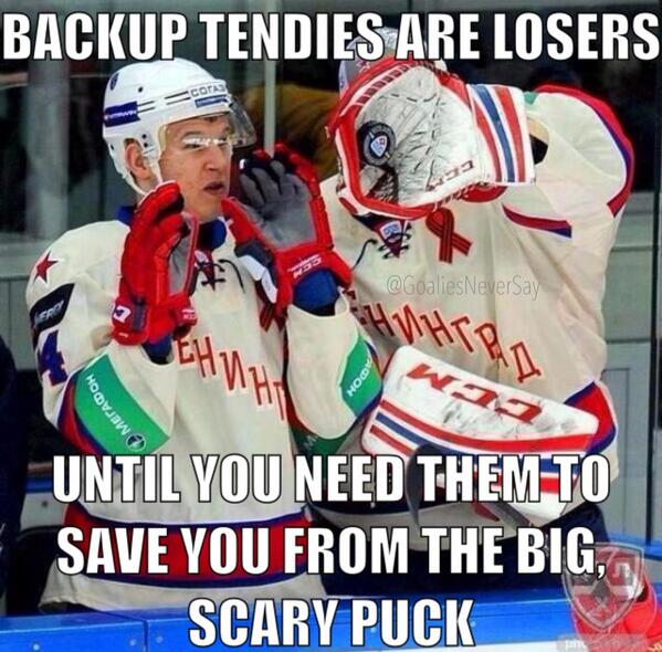 HockeyOnly_'s tweet photo. Players, take note. #GoalieMeme http://t.co/MAu4vmkAJw